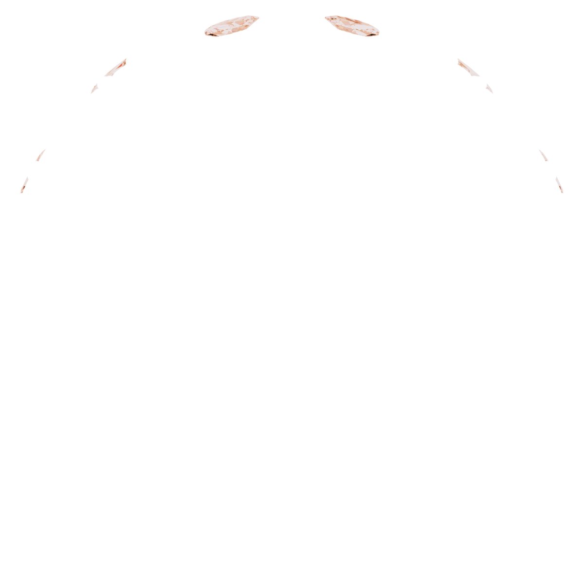 Alternative view of 1/3 CTW Natural Diamond Anniversary Band – 14K Rose Gold