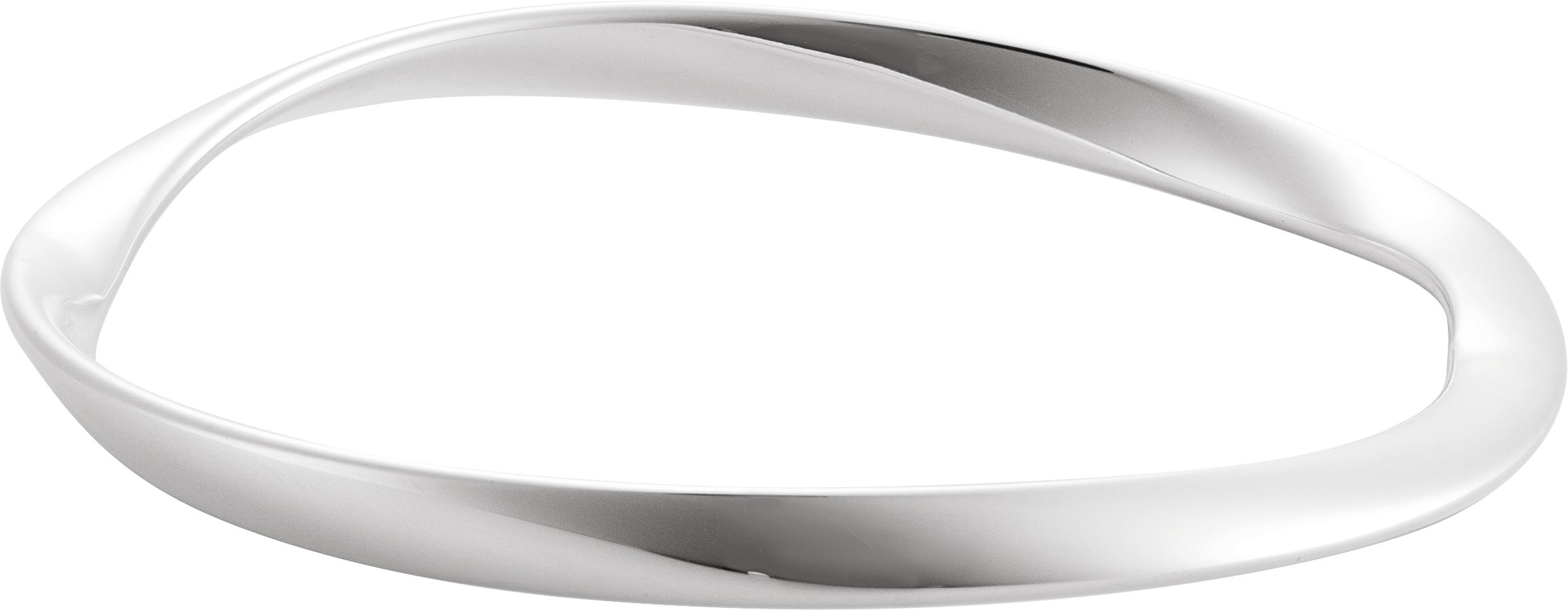 Sterling Silver Wavy Bangle 7 1/2 Bracelet