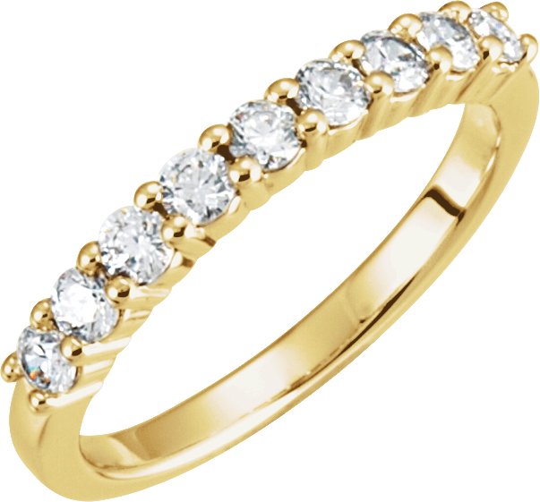 14K Yellow 1/2 CTW Lab-Grown Diamond Anniversary Band