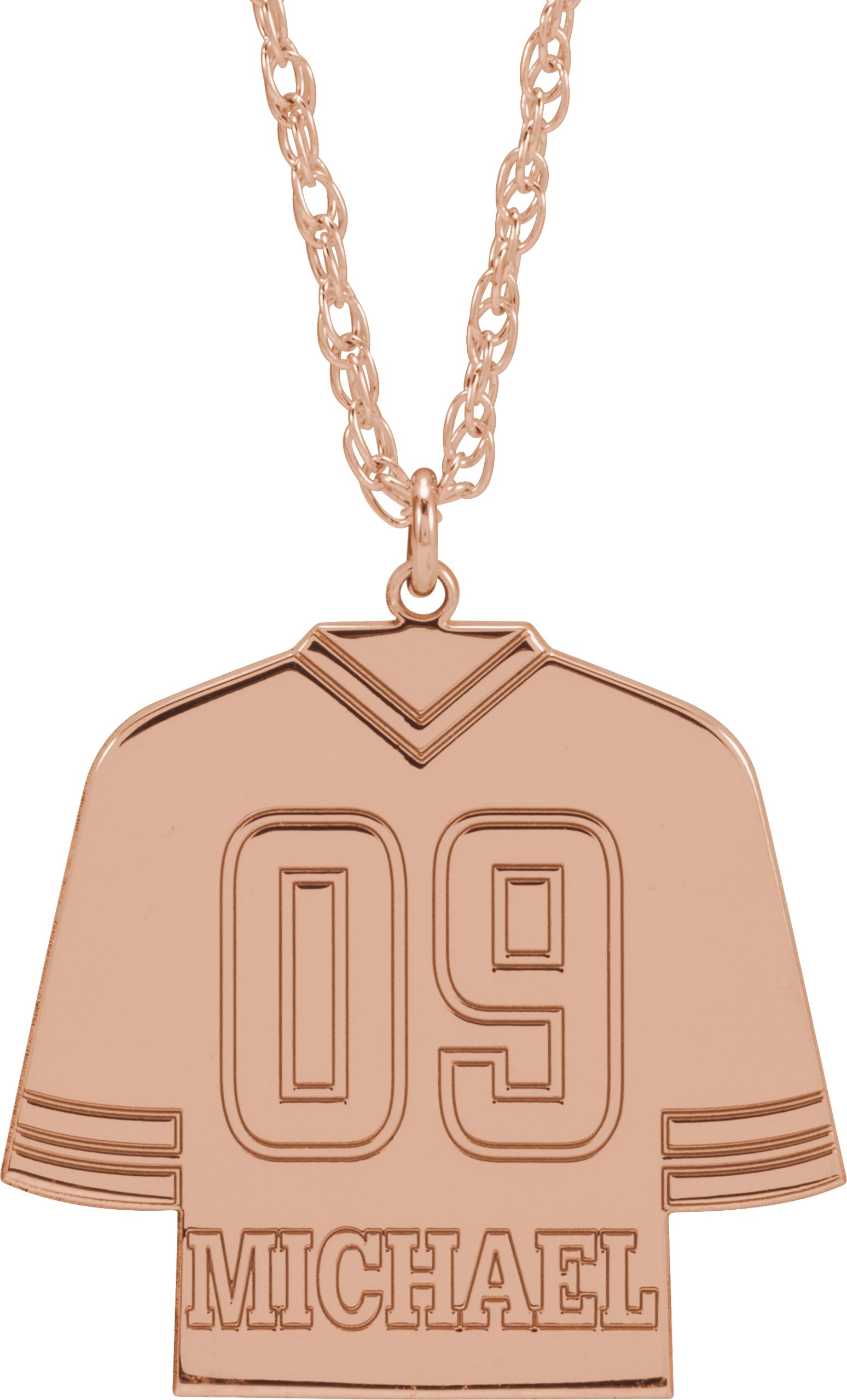 Engravable Sports Jersey Necklace