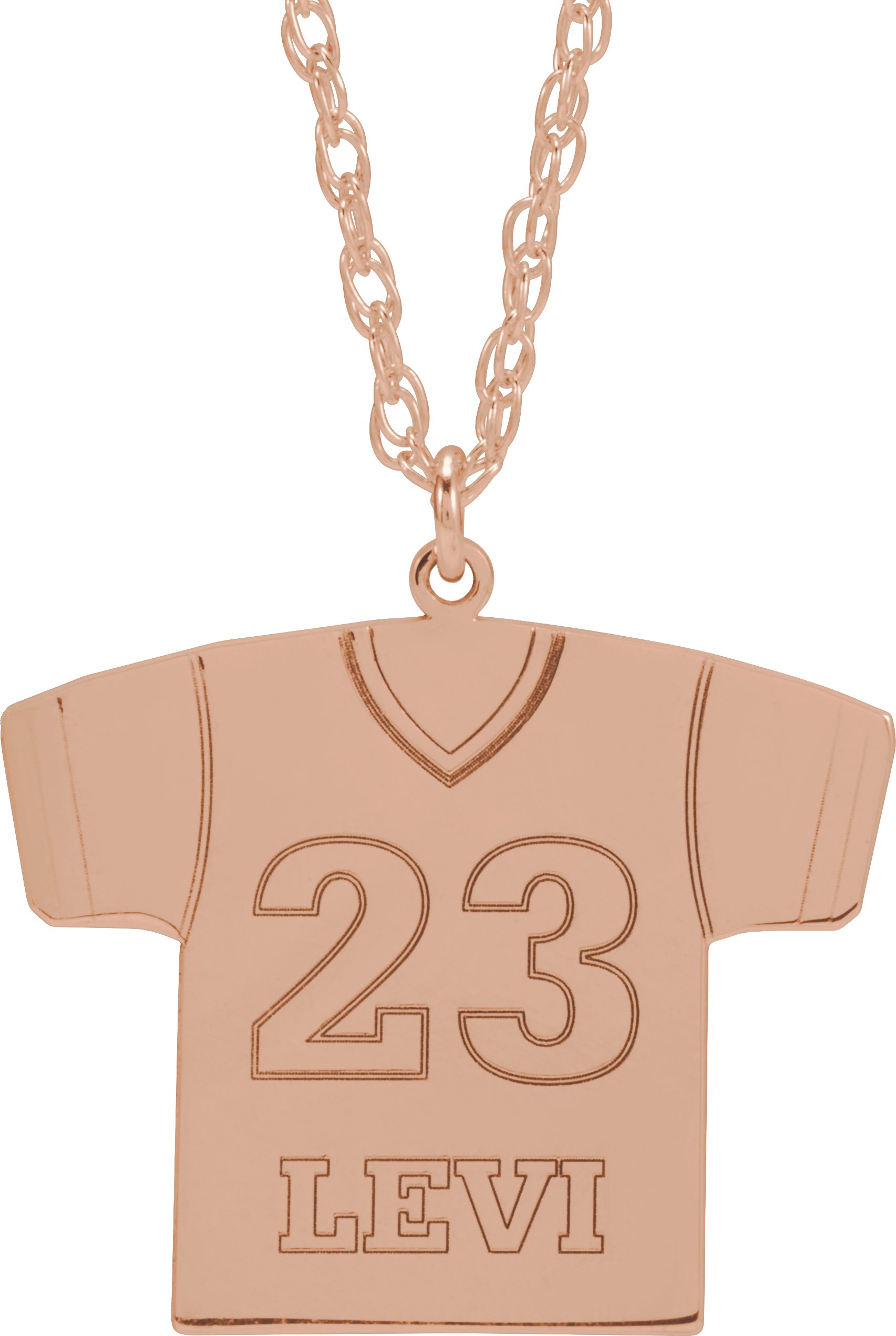 Engravable Sports Jersey Necklace