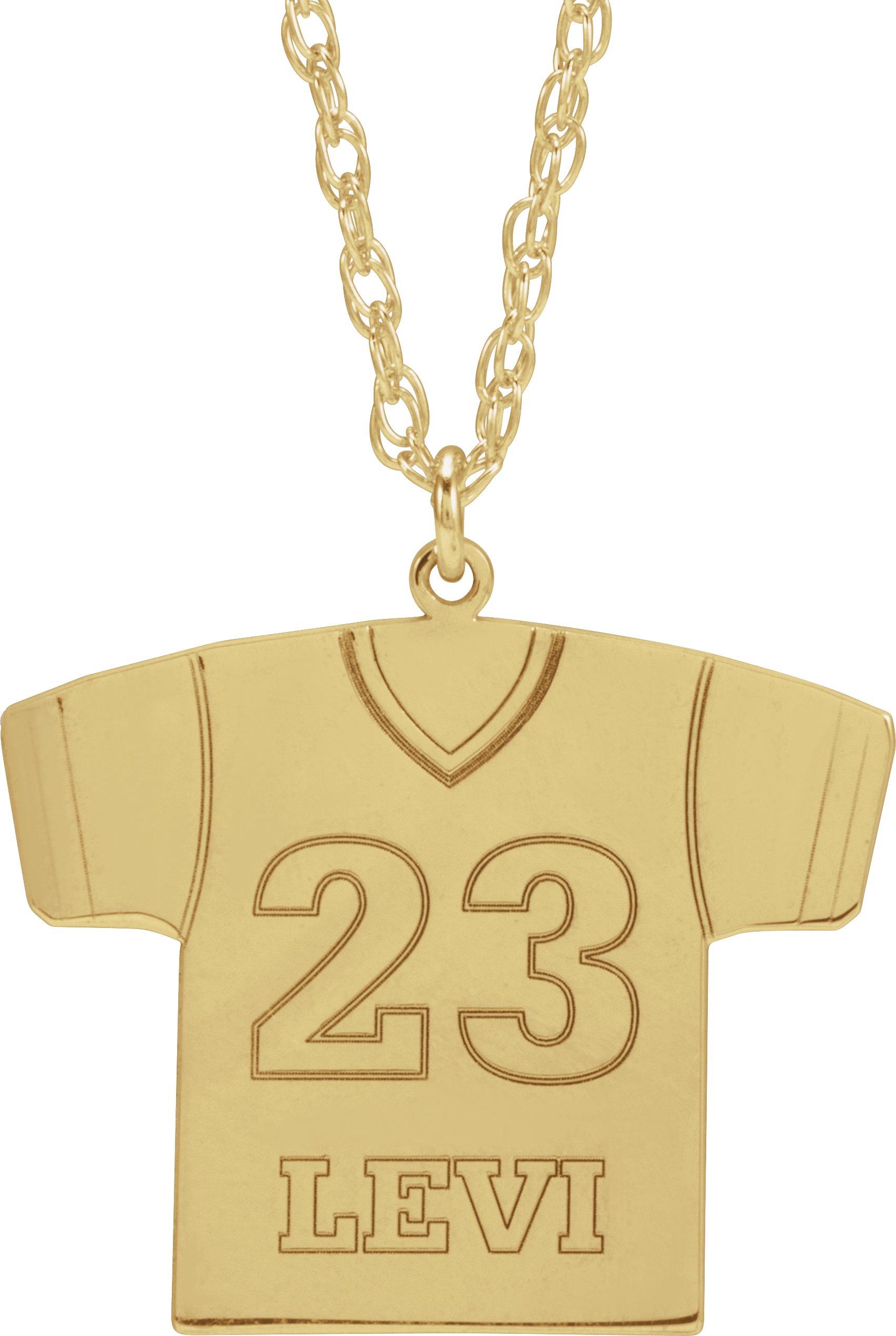 Engravable Sports Jersey Necklace