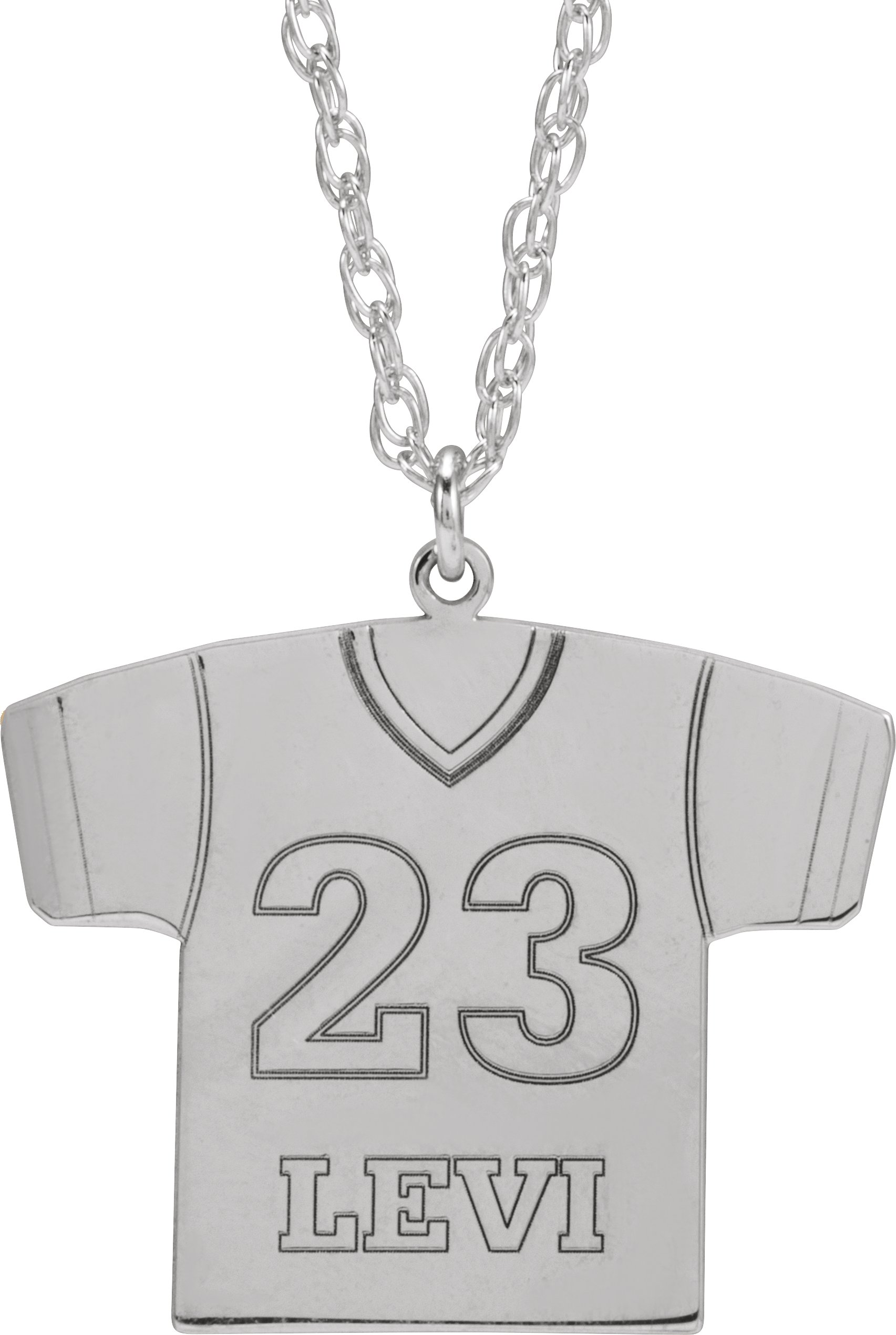 Engravable Sports Jersey Necklace