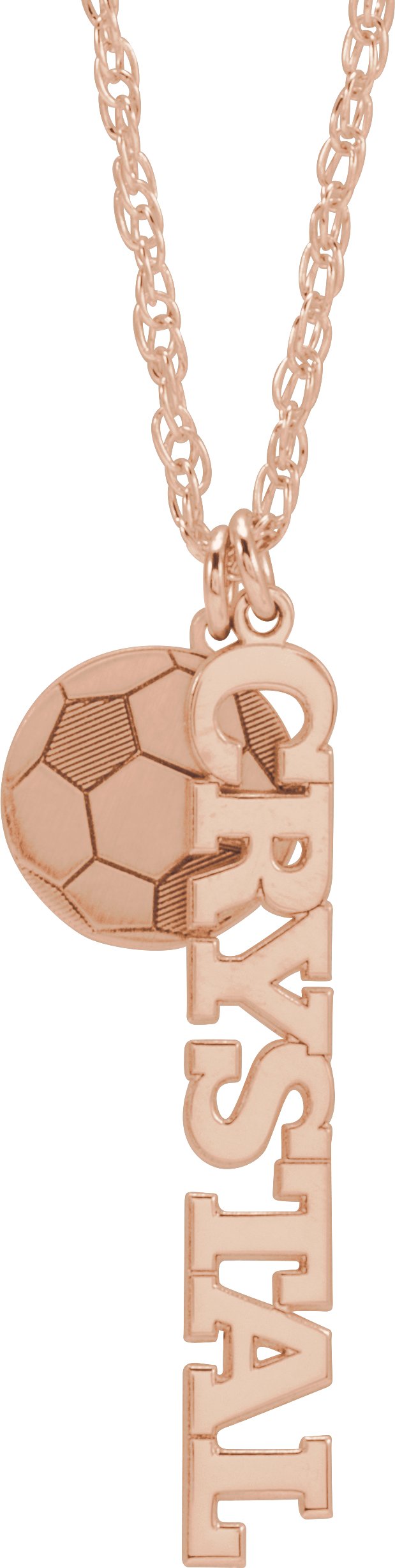 Sports Ball & Nameplate Necklace