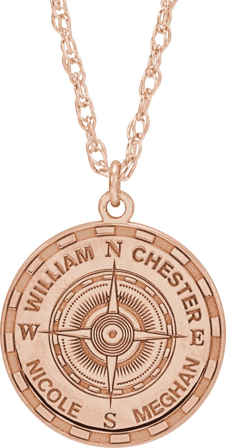 Family Compass Necklace