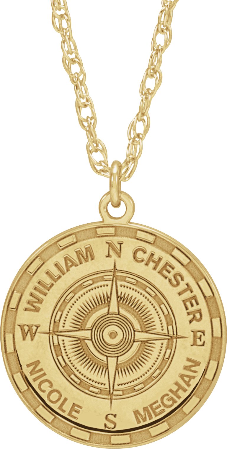 Family Compass Necklace
