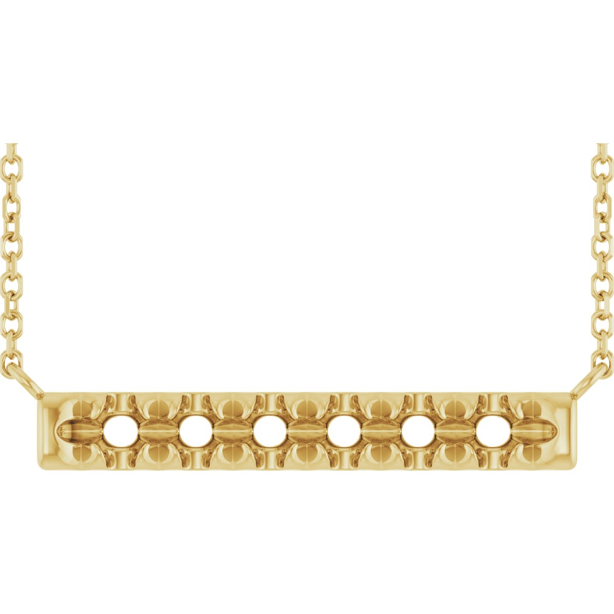 French-Set Family Bar Necklace or Center