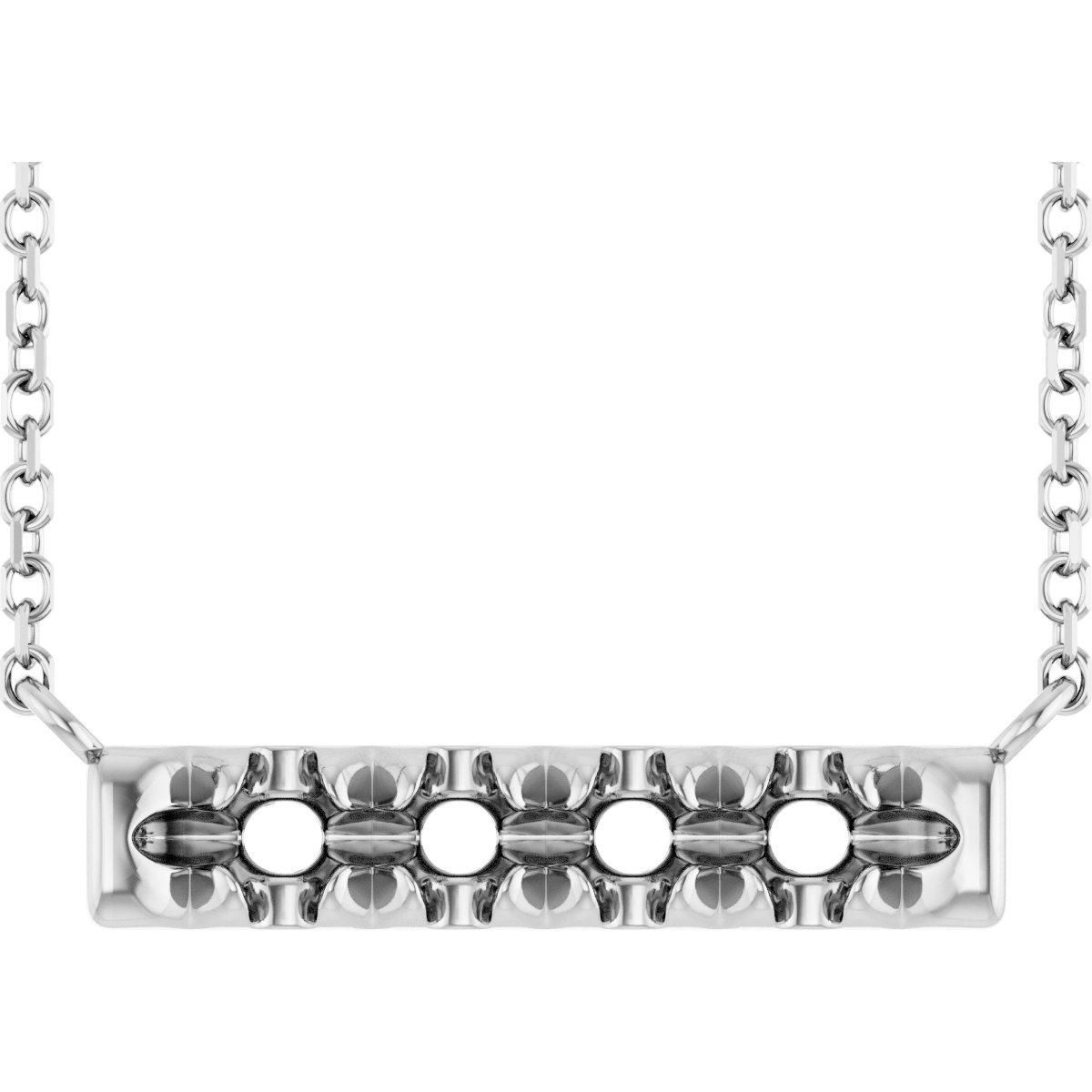 French-Set Family Bar Necklace or Center