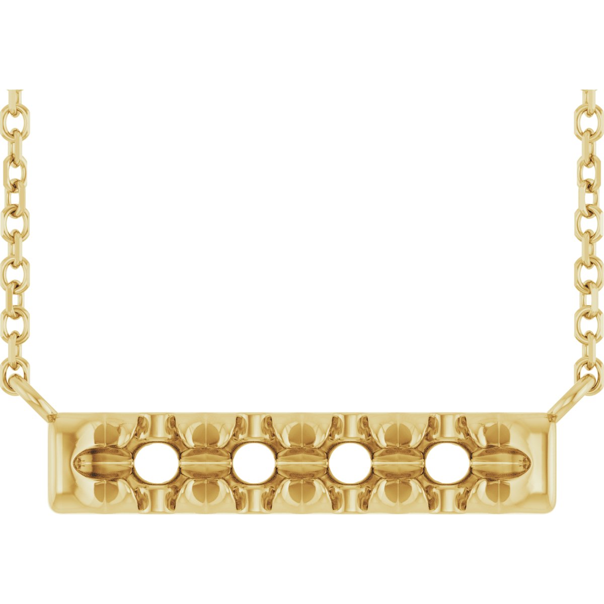 French-Set Family Bar Necklace or Center
