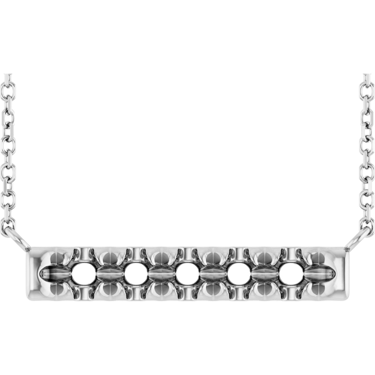 French-Set Family Bar Necklace or Center