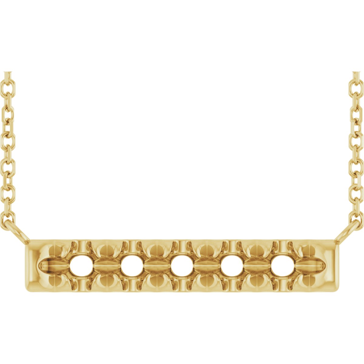 French-Set Family Bar Necklace or Center