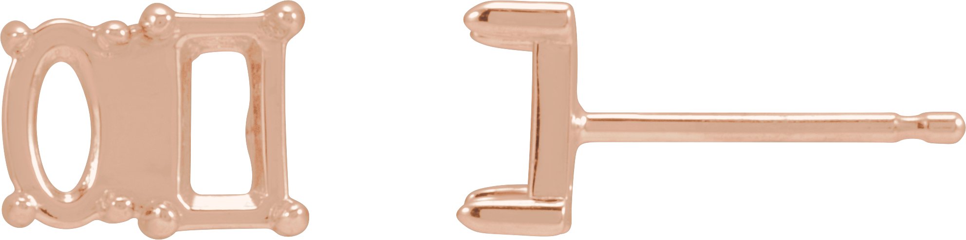 Two-Stone Stud Earrings