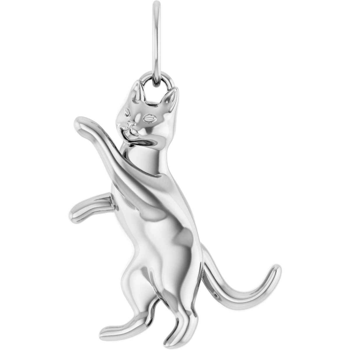 Sterling Silver Cat Pendant 