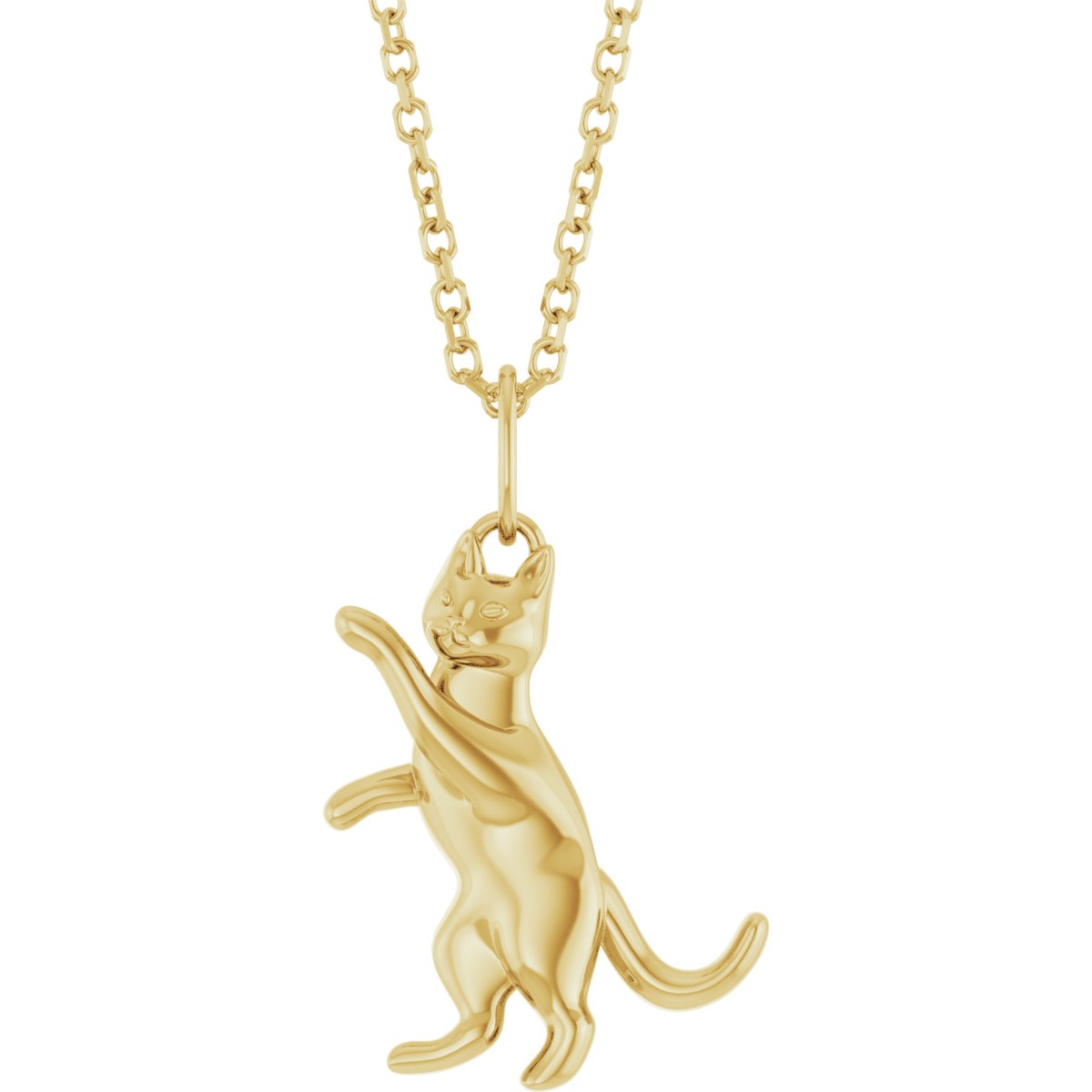 14K Yellow Cat 16-18" Necklace