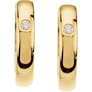 Alternative view of .04 CTW Natural Diamond Earrings – 14K Yellow Gold