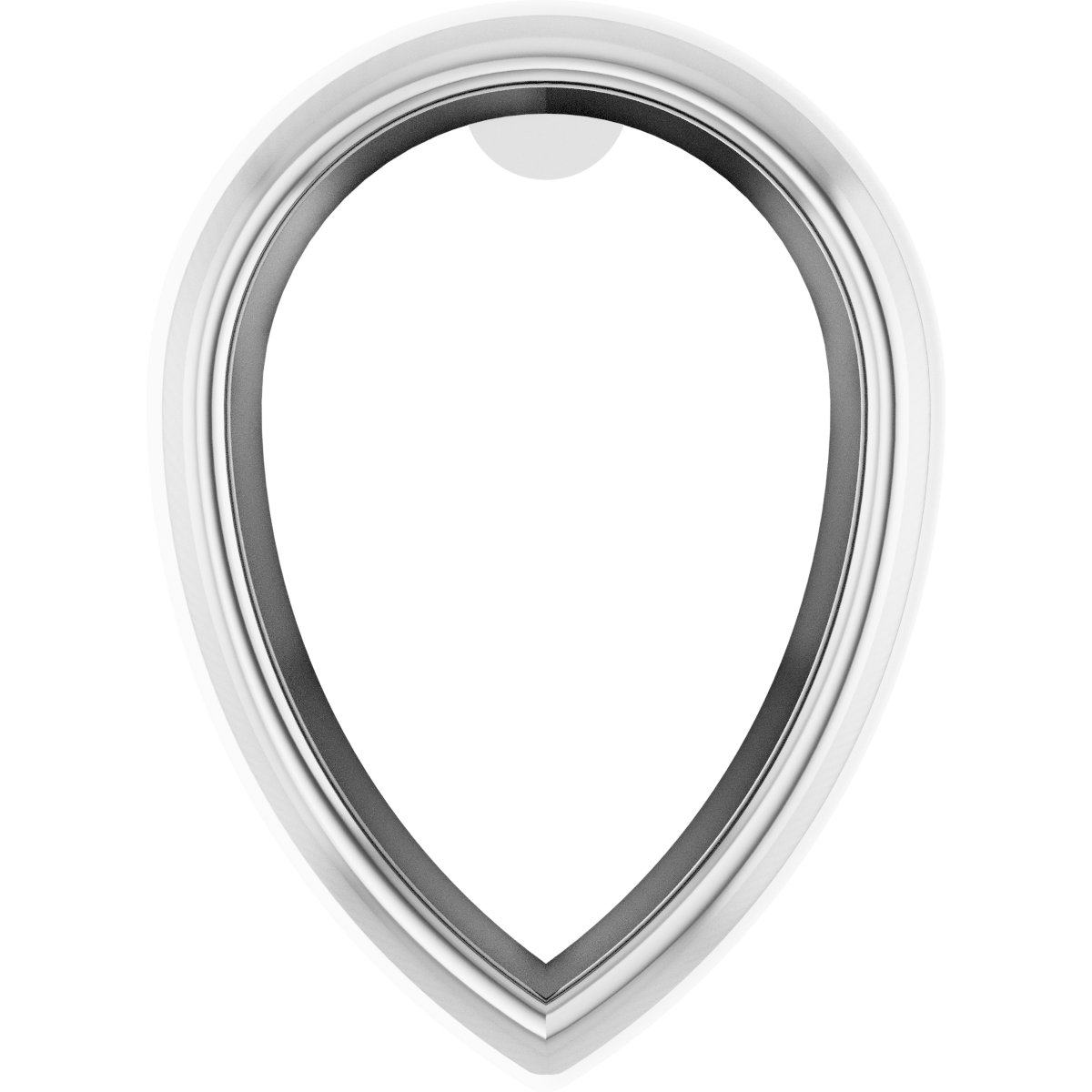 Pear Bezel-Set Earring Setting