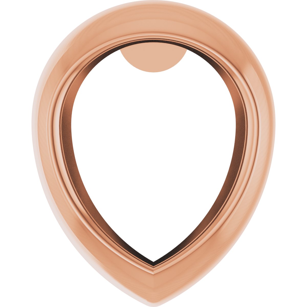 Pear Bezel-Set Earring Setting