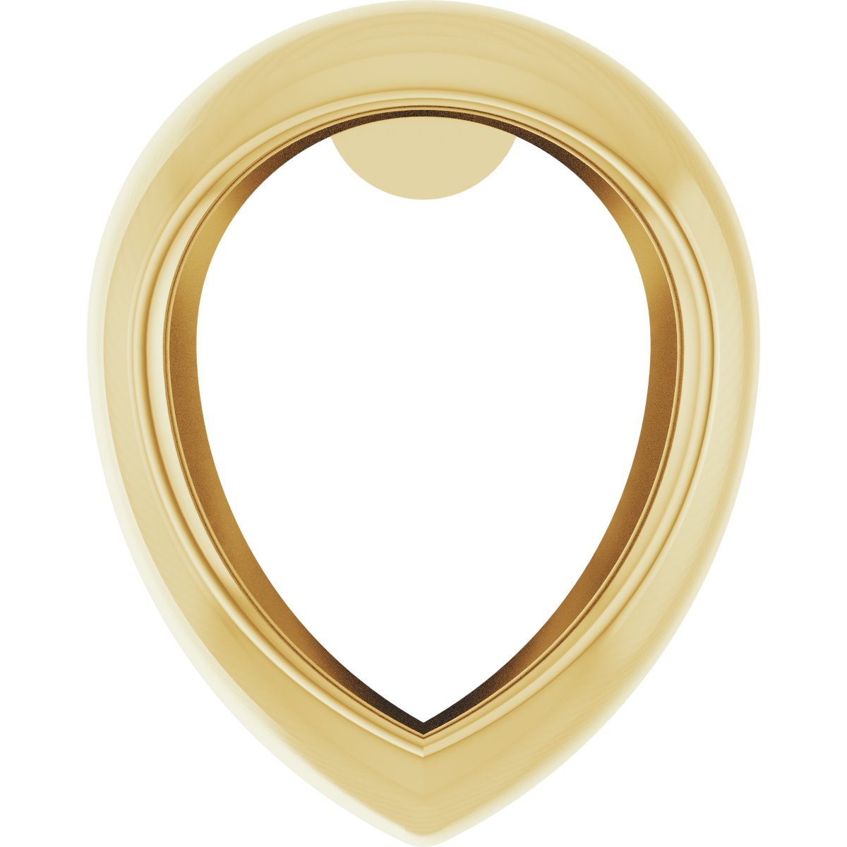 Pear Bezel-Set Earring Setting