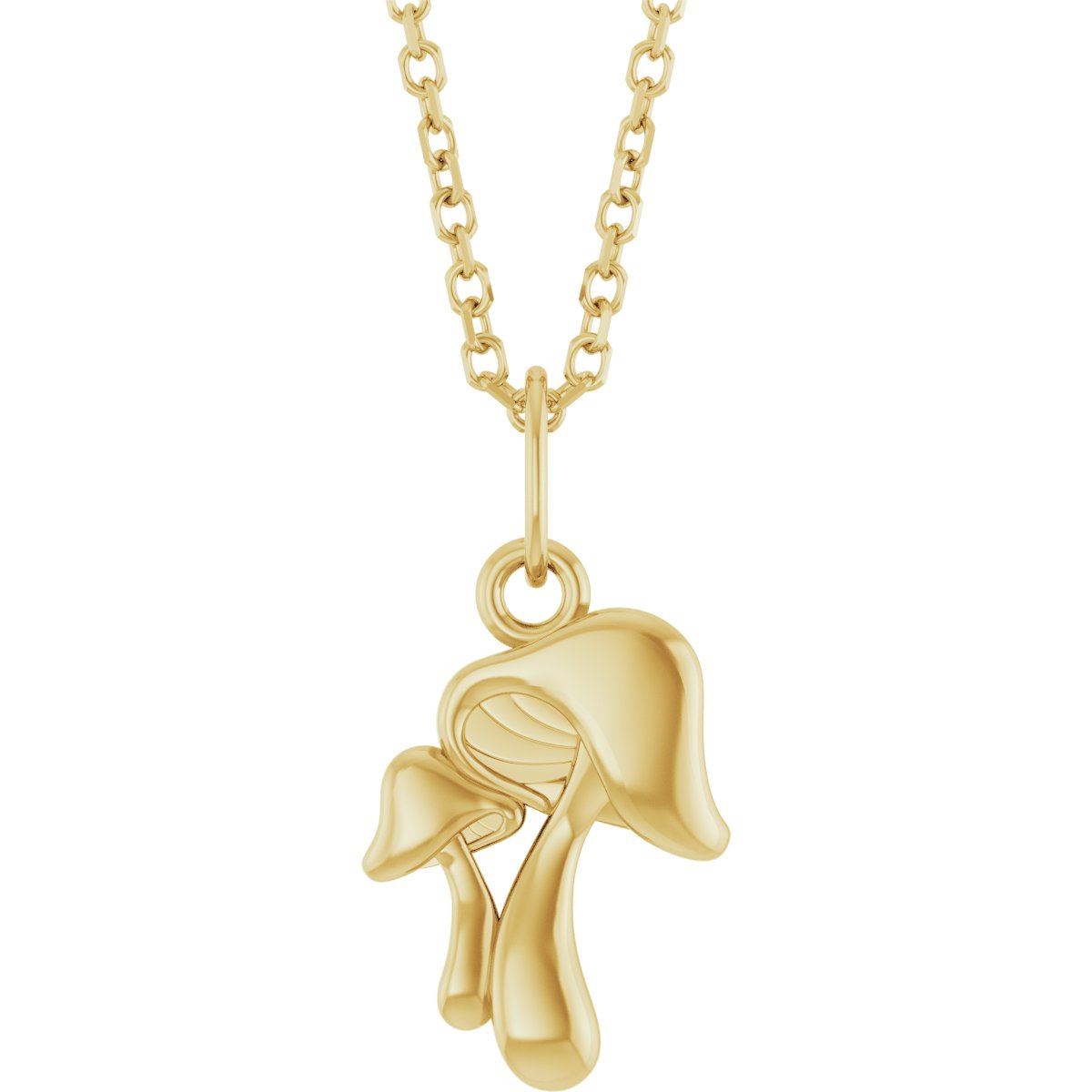 14K Yellow Mushroom 16-18