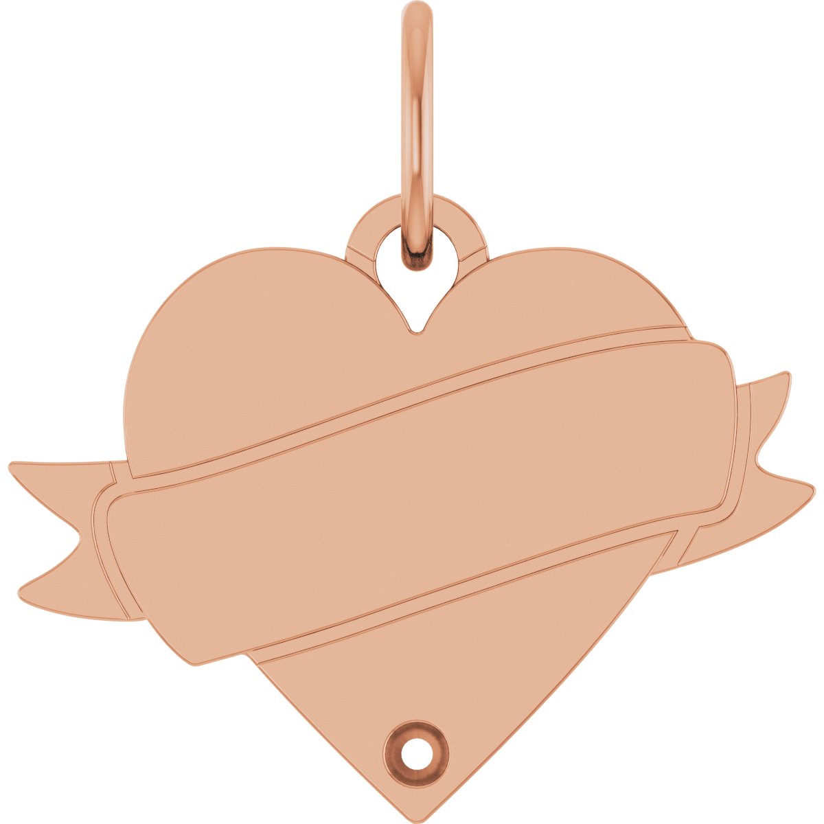 Engravable Accented Heart Necklace or Pendant