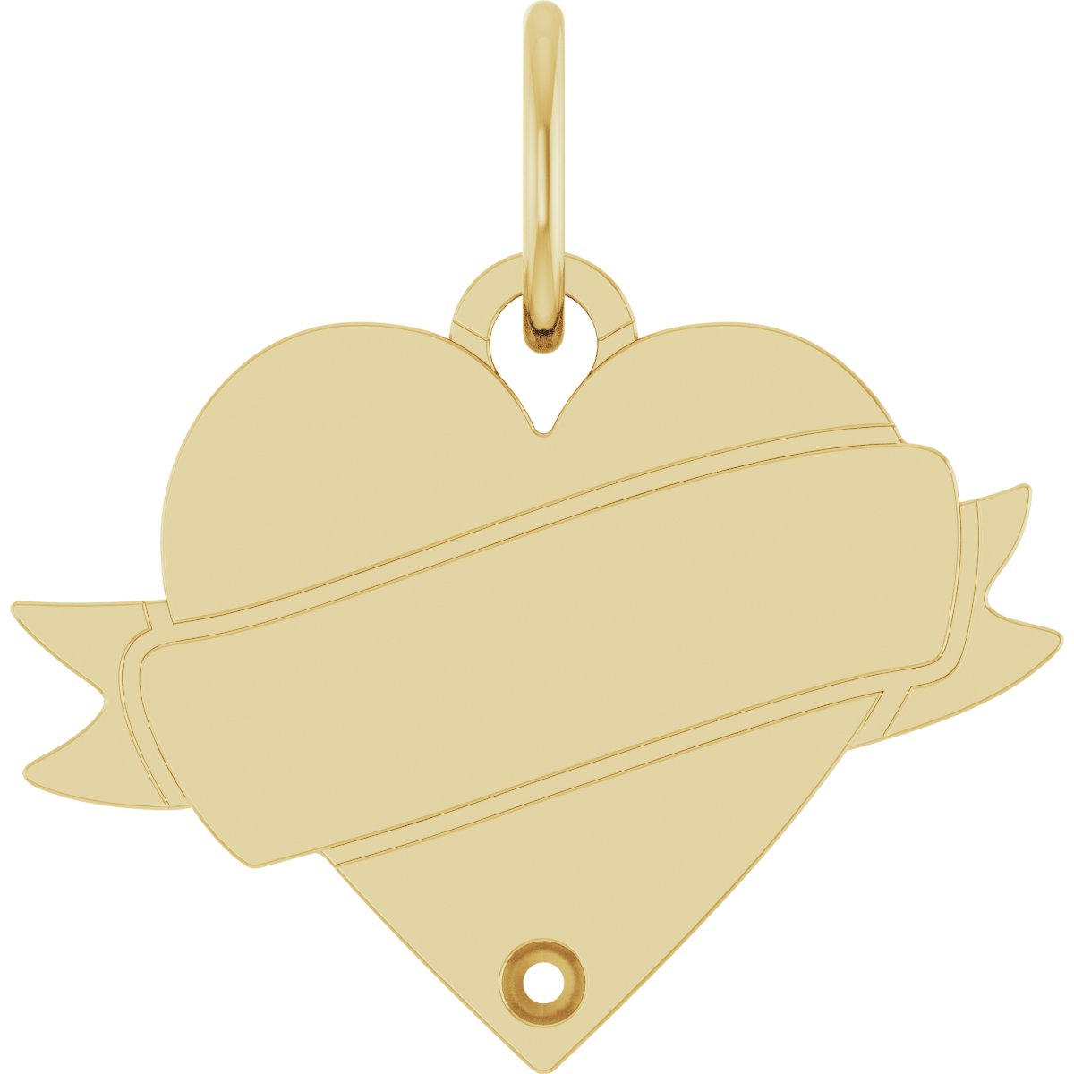 Engravable Accented Heart Necklace or Pendant