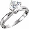14K White .25 CTW Diamond Solitaire Engagement Ring Ref 34578
