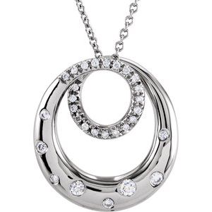 14K White 1/3 CTW Natural Diamond 18" Necklace