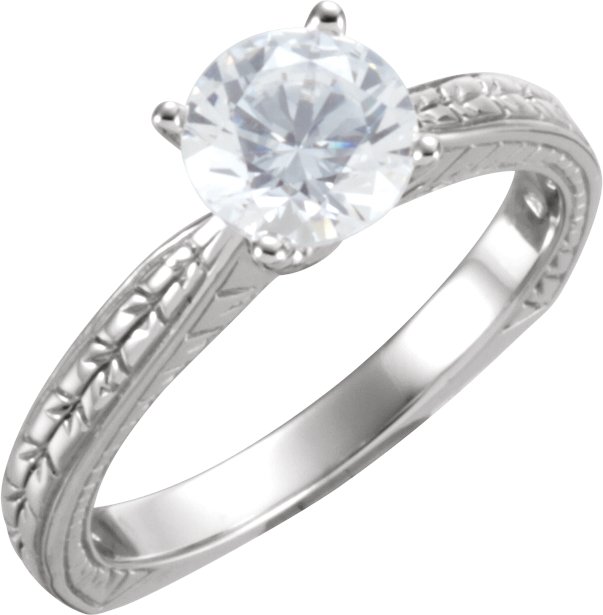 Charles & Colvard Moissanite® 4-Prong Solitaire Engagement Ring