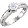 Platinum Diamond Solitaire Ring .33 Carat Ref 637944