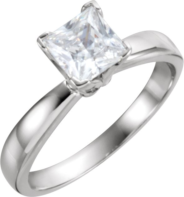 14K White .50 CTW Diamond Solitaire Engagement Ring Ref 146223