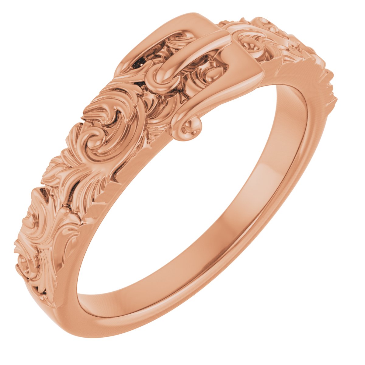 14K Rose Victorian Style Belt Buckle Ring Ref 22522983