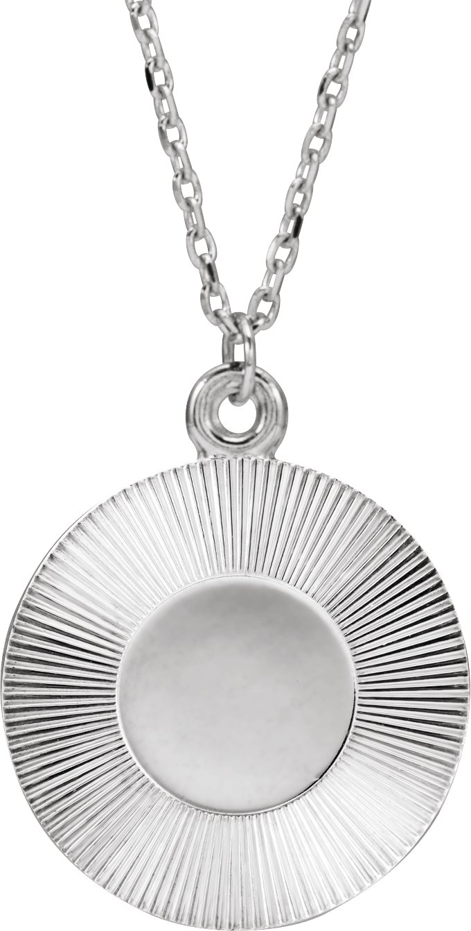 14K White Engravable Round 16 18 inch Necklace Ref 22176490