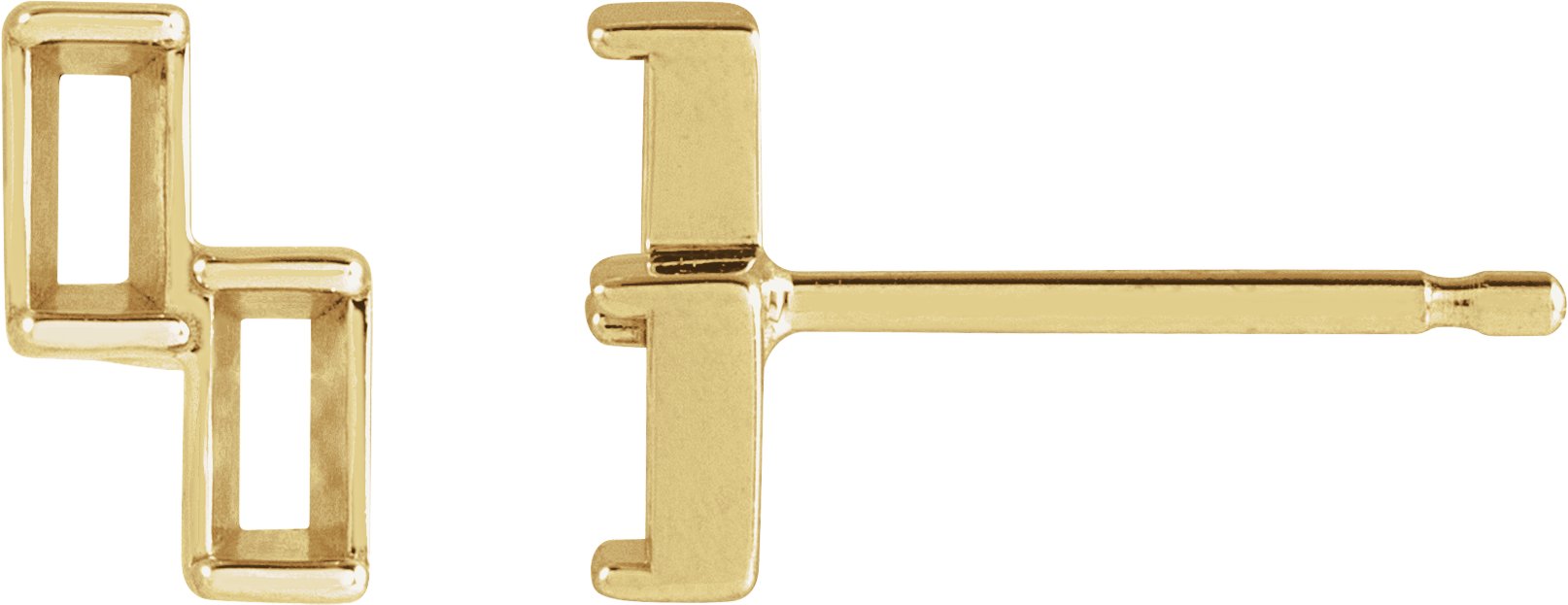 Two-Stone Stud Earrings