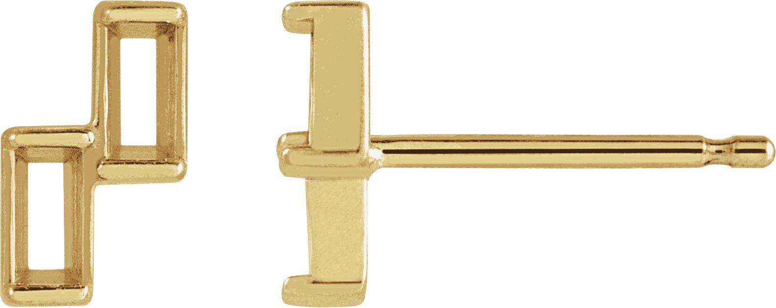Two-Stone Stud Earrings