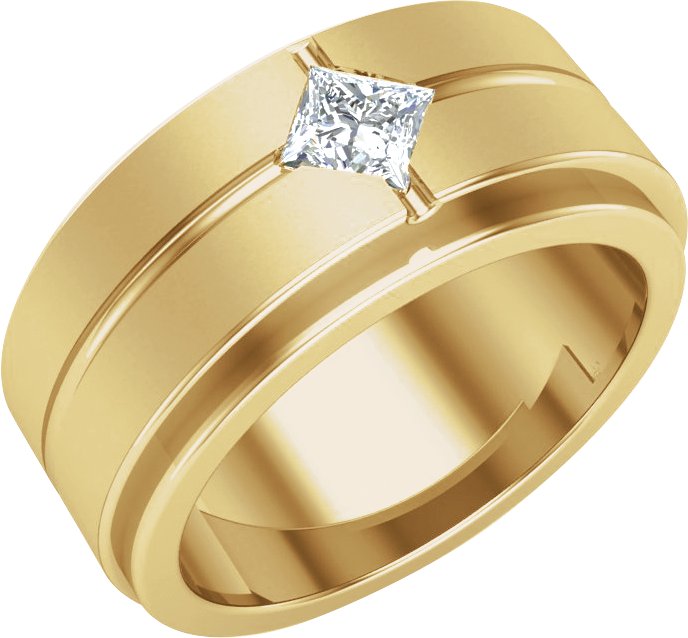 14k Yellow 1/2 Ctw Lab-grown Diamond Band