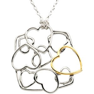 Two Tone Heart Pendant Ref. 2565467