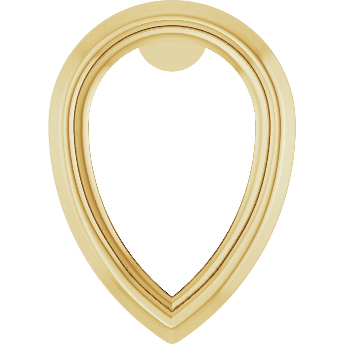 Pear Bezel-Set Earring Setting