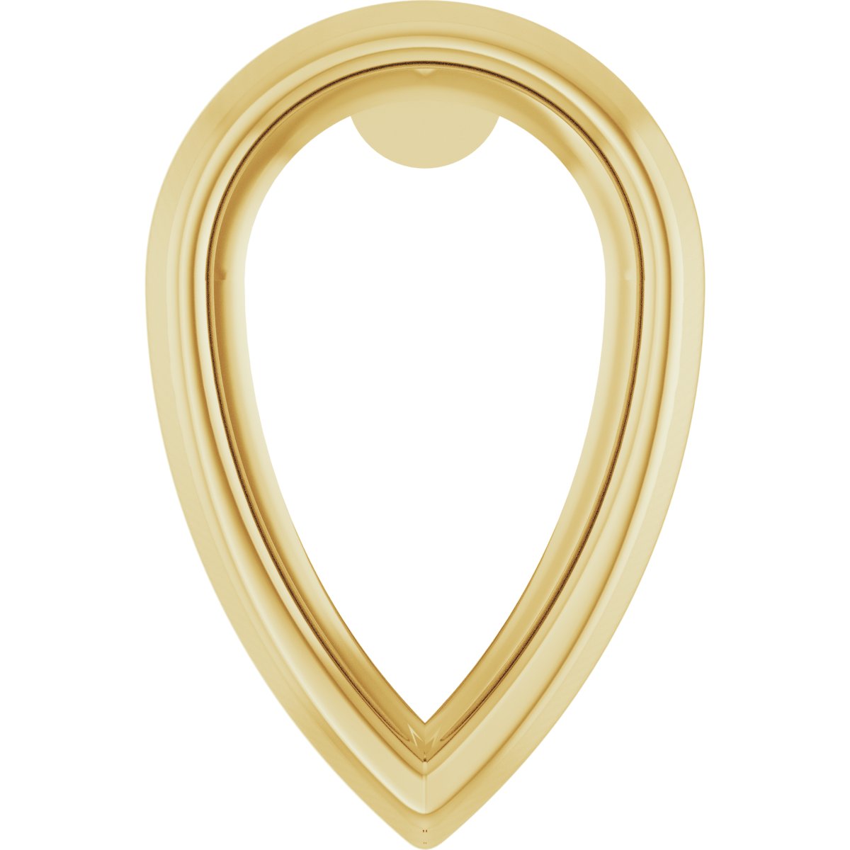 Pear Bezel-Set Earring Setting