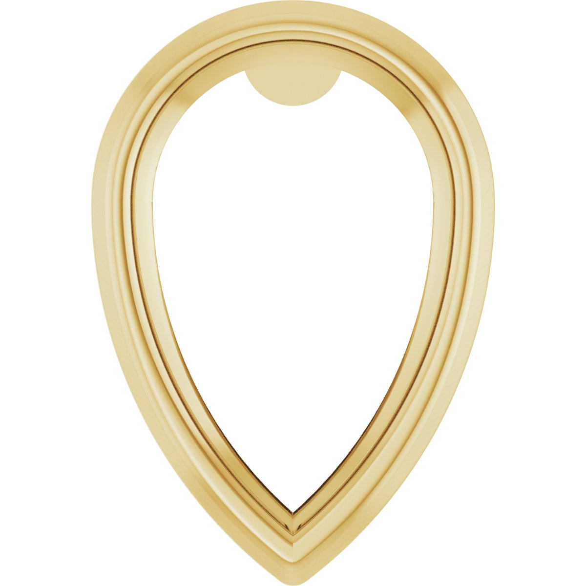 Pear Bezel-Set Earring Setting