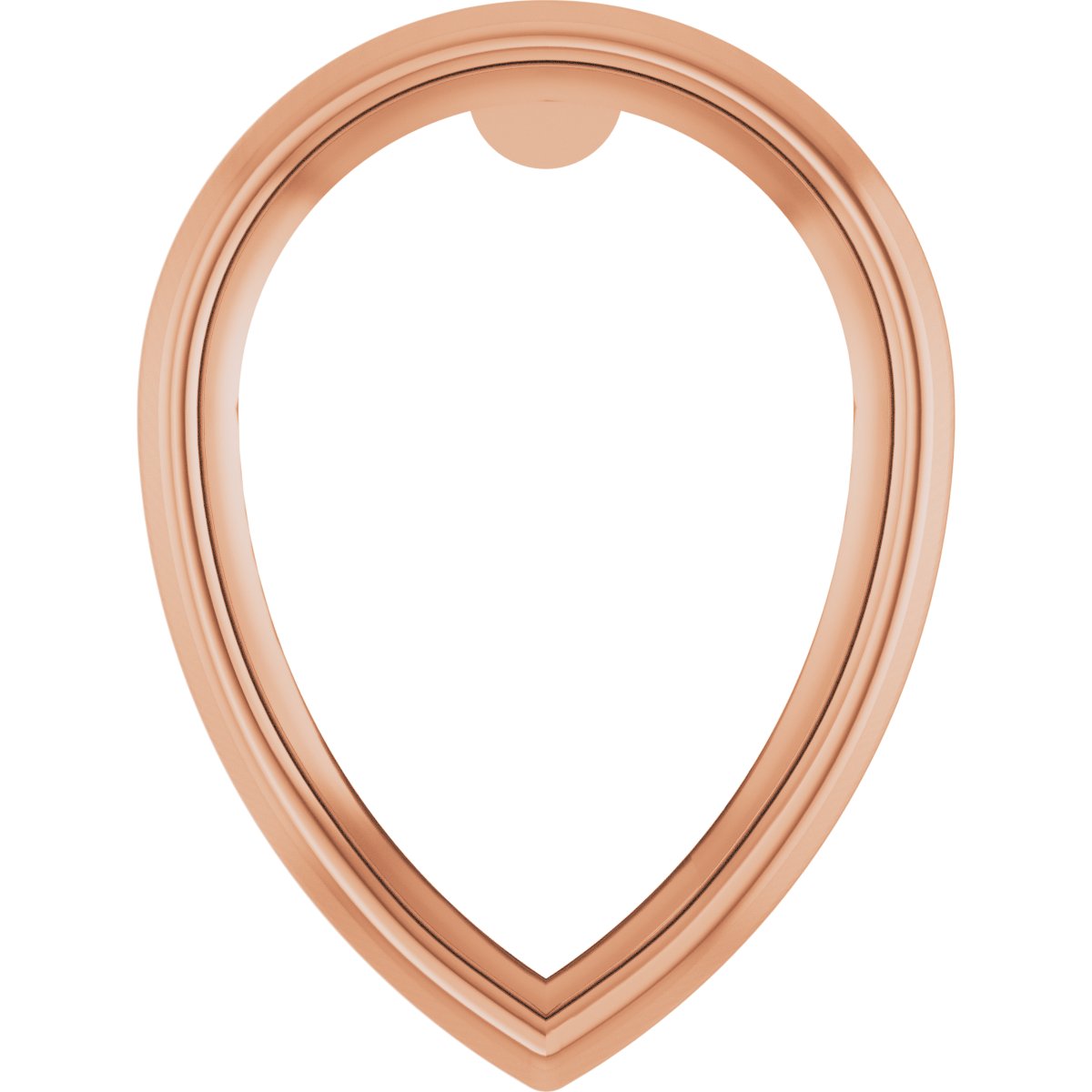 Pear Bezel-Set Earring Setting