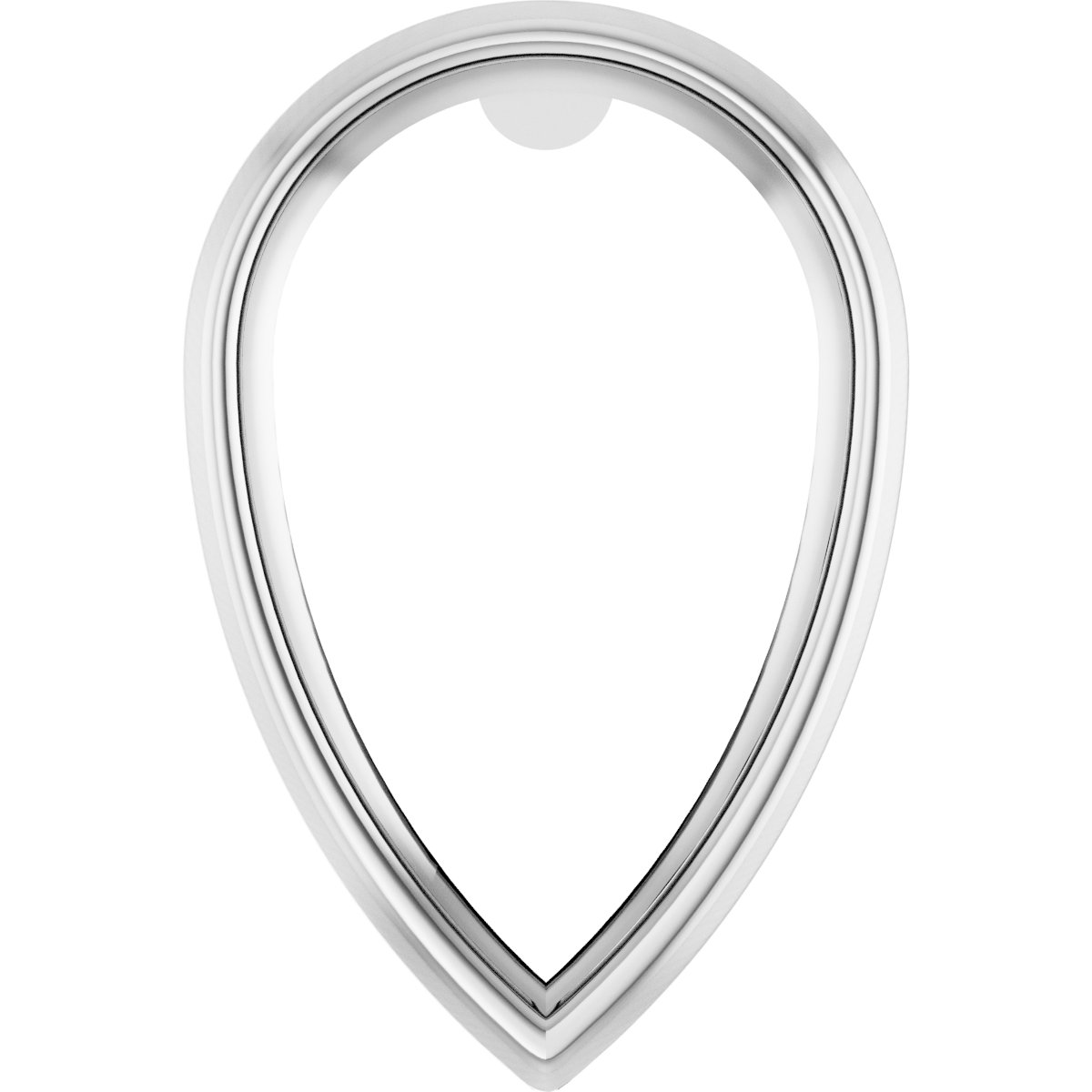 Pear Bezel-Set Earring Setting