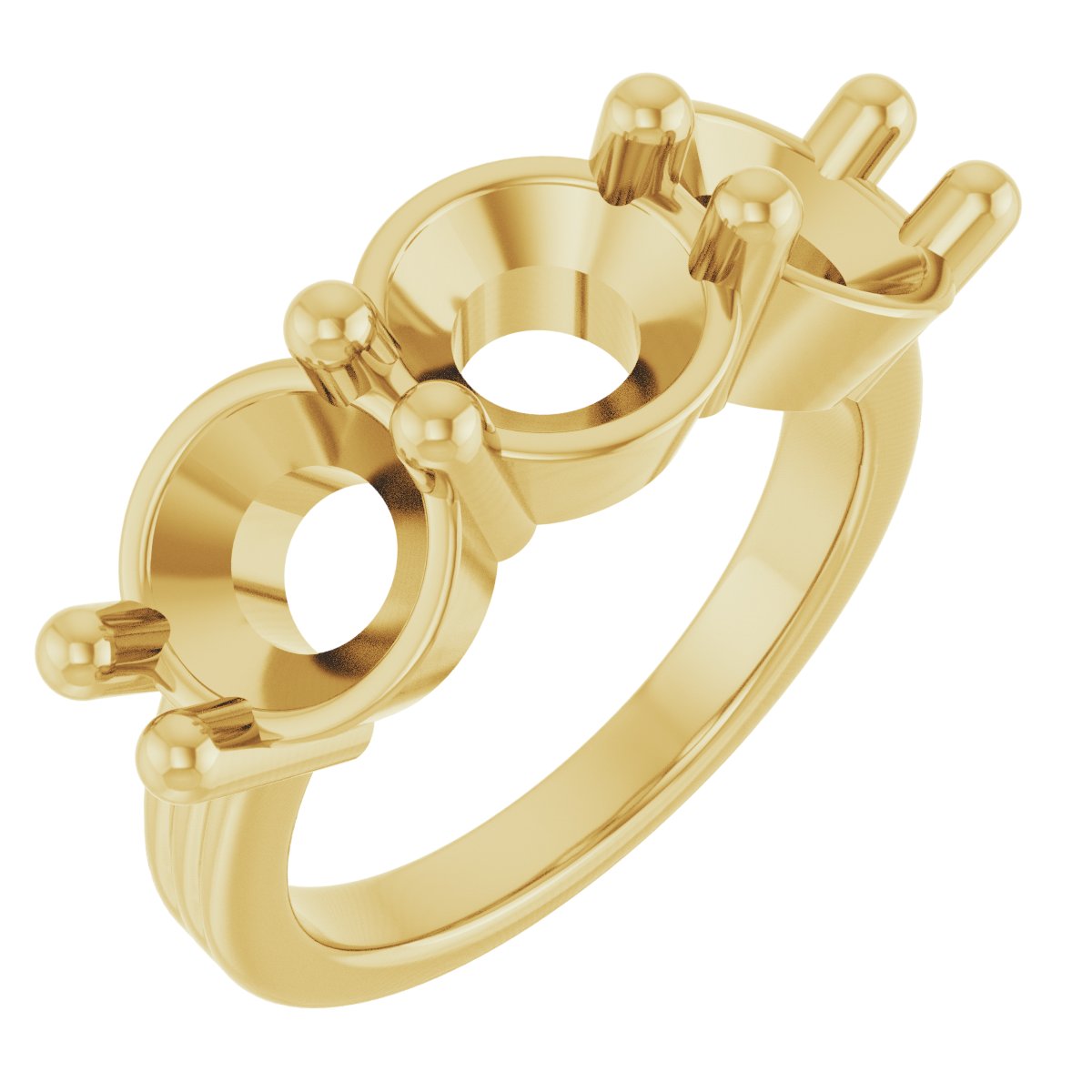 Three-Stone Grooved Anniversary Band