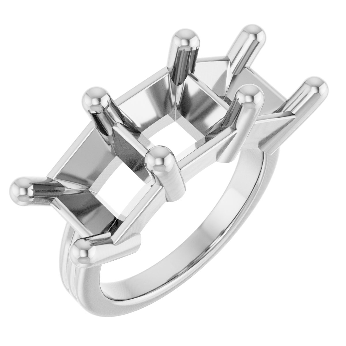 Three-Stone Grooved Anniversary Band