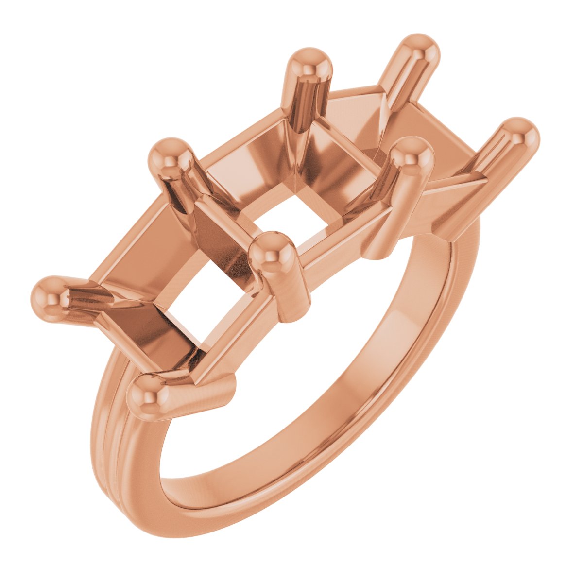 Three-Stone Grooved Anniversary Band