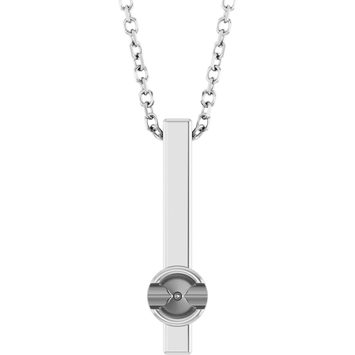 Solitaire Bar Necklace or Pendant