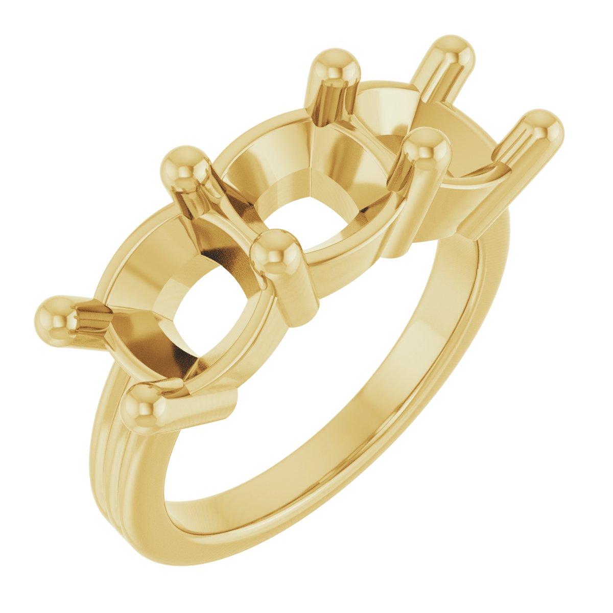 Three-Stone Grooved Anniversary Band