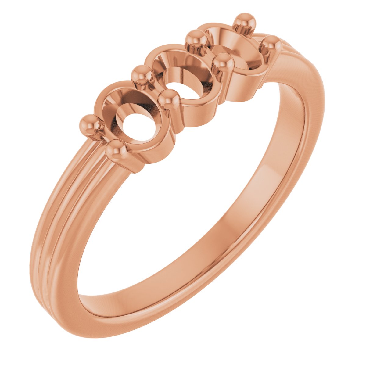 Three-Stone Grooved Anniversary Band