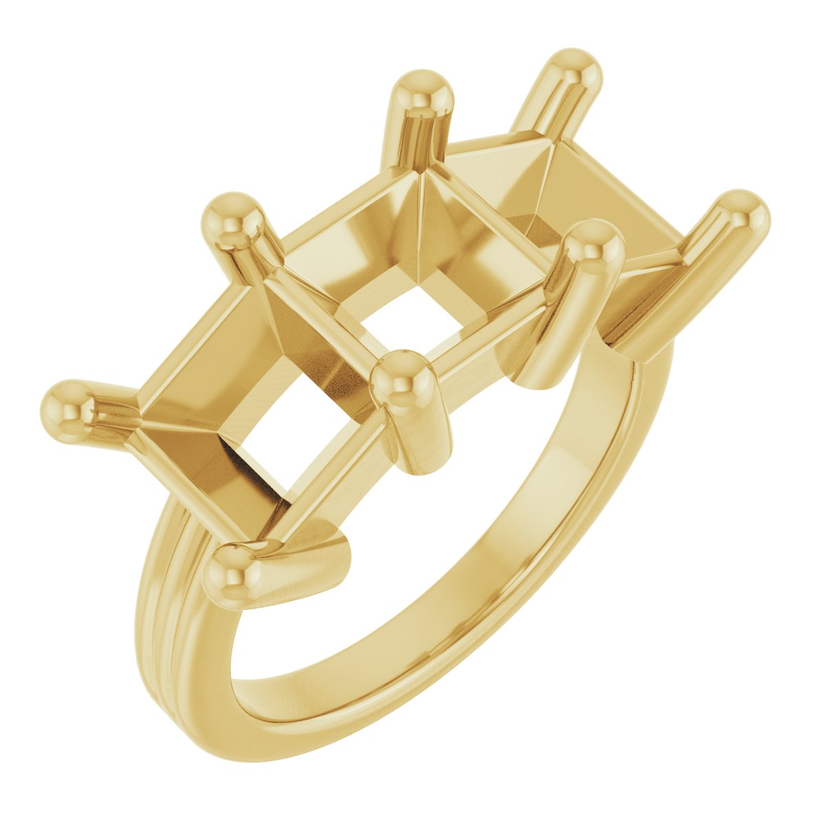 Three-Stone Grooved Anniversary Band