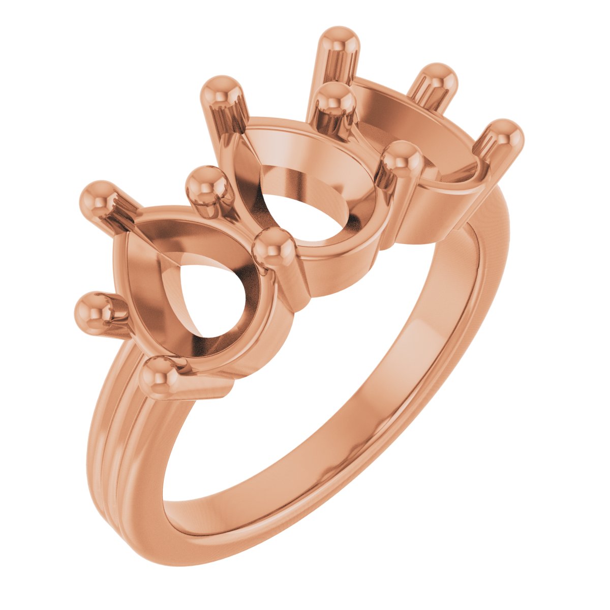 Three-Stone Grooved Anniversary Band