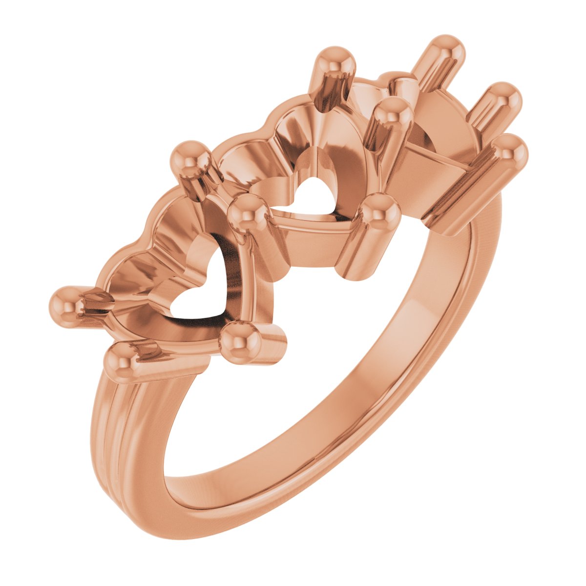 Three-Stone Grooved Anniversary Band